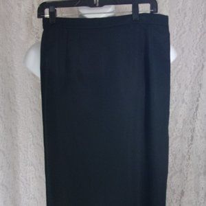 Simon Ellis Black Straight Maxi Midi Skirt NWOT